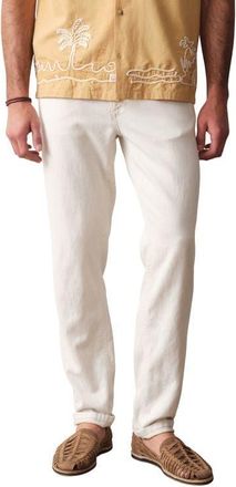 Marine Layer Slim Straight Leg Pants in Natural at Nordstrom, Size 30 X 30