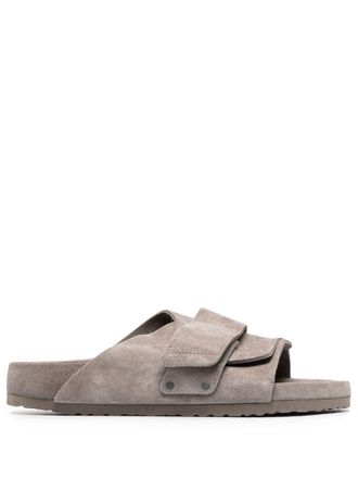 Birkenstock suede slip-on sandals - men - Calf Suede/Calf Suede/Rubber - 45 Regular - Neutrals
