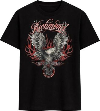 John Richmond Graphic T-Shirt - Heren - T-shirts - Zwart - S - Katoen - Tops