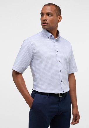 Eterna Kurzarmhemd ETERNA COMFORT FIT, Herren, Gr. 48, Normalgr&ouml;ssen, hellblau, Twill, 100% Baumwolle, normal, Hemden Kurzarmhemd, NON IRON (b&uuml;gelfrei)