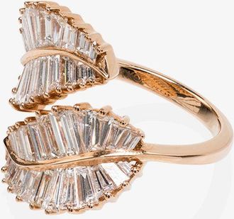 Anita Ko 18K Rose Gold Palm Leaf Diamond Ring - Womens - Diamond/18kt Rose Gold