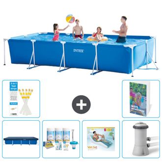 Intex Piscina Con Estructura Rectangular - 450x220x84 Cm - 7-piezas S172