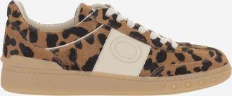 Valentino Garavani Leopard Brown Logo Sneakers