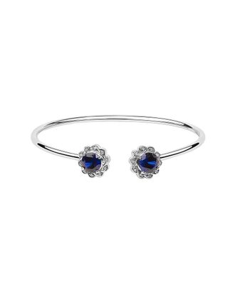 House of Brilliance Haus Of Brilliance Silver Diamond & Bangle Bracelet