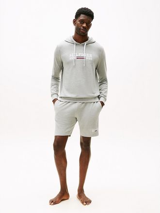 Tommy Hilfiger Mens Hilfiger Logo Pique 8 Sleep Short - Grey - XL