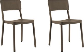 Resol Sillas Lisboa Resol Pl&aacute;stico Marr&oacute;n (pack De 2)