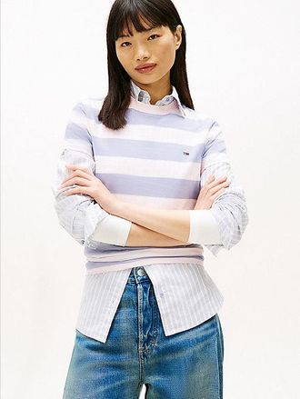 Tommy Hilfiger Camiseta de cuello redondo con logo bordado