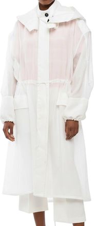 Ferragamo White Hood Trench Coat