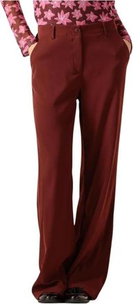 Ydence Pants Solange - Dames - Wijde Broeken - Rood - XS - Leer - Broeken
