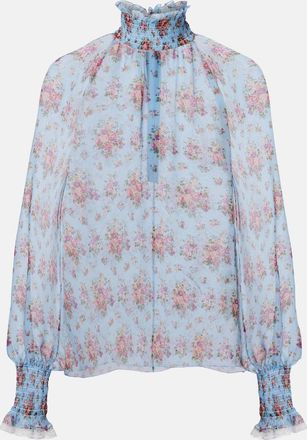 Dolce & Gabbana Blusa in seta e cotone con stampa