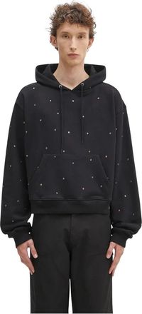 Sky High Farm Studded Hoodie - Heren - Hoodies - Zwart - S - Katoen - Hoodies & sweatvesten