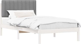 vidaXL Estructura De Cama Con Cabecera Tapizada Gris Claro Vidaxl