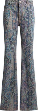 Etro Etro uitlopende jeans met bloemenpaisleypatroon