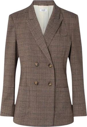 Liu Jo Blazer Doppio Petto - Dames - Blazers - Bruin - L - Leer - Jassen