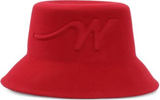 Max Mara Yaqui wollen vissershoed - Rood