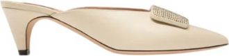 Bally Claye Silvey 55 Leather Mules, Brand Size 35 ( US Size 4.5 )
