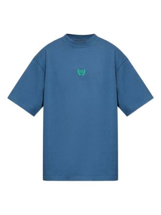 Tシャツ・カットソー BALENCIAGA BLUE STRETCH COTTON T-SHIRT Luxury T-shirt for men - Balenciaga oversize blue T-shirt