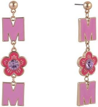 Hallmark Pink Enamel Mom Earrings at Nordstrom