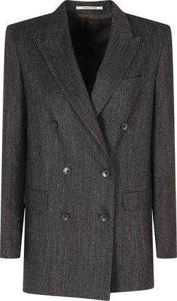 Tagliatore Jasmine Double-Breasted Jacket - Dames - Blazers - Bruin - XS - Wol - Jassen