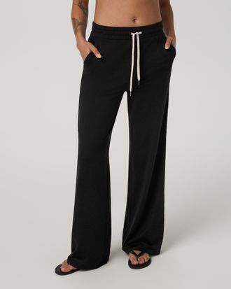 Vuori Clothing Halo Essential Wideleg Pants - Shorts | Black Heather | XS, Size Extra Small