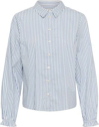 Cream Craya Long Sleeve Shirt - Dames - Overhemden - Blauw - XL - Overhemden