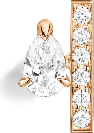 Repossi Serti sur Vide Diamond Single Stud Earring in Rose Gold at Nordstrom