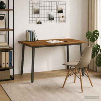 vidaXL Vidaxl Tavolo Da Pranzo Con Bordo Vivo 140 X 90 X 75 Cm Naturale