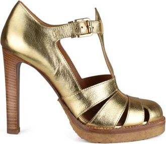 Ralph Lauren Kayda Sandalen - Dames - Sandalen met hakken - Geel - 40 EU - Leer - Schoenen