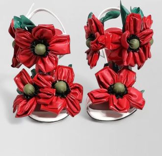 Dolce & Gabbana leather floral sandals