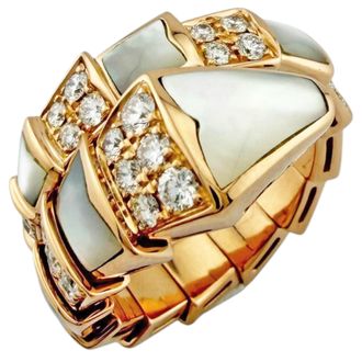 Bulgari Serpenti Pink Gold Pink Gold (18K) Band Ring (Pre-Owned)
