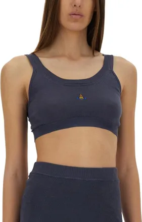 Vivienne Westwood Cotton Cropped Cropped Top - Purple