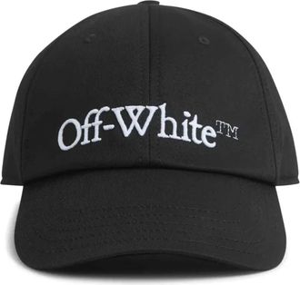 Off-white Boekenpet met Gebogen Klep - Heren - Petten - Zwart - ONE Size - Katoen - Accessoires