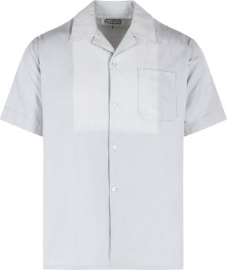 Maison Margiela Cotton Shirt With Grey Bowling Collar