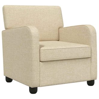 vidaXL Sill&oacute;n Crema Tela Vidaxl