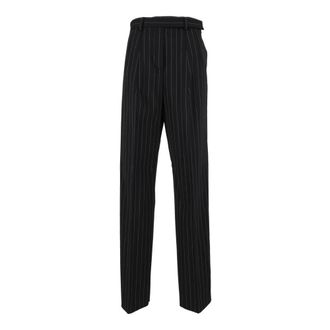 Sportmax Editta Rechte Broek - Dames - Broeken - Zwart - Maat: 2XS