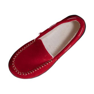 Generic Womens Slippers Comfy Suede Memory Foam Moccasin Slippers Non-Slip Comfy Warm Lining House Shoes with Rubber Sole