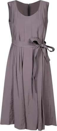 Blanca Vita V-neck Midi Jurk - Dames - Casual kleedjes - Grijs - XL - Kleedjes