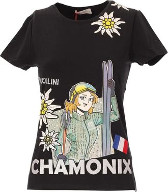 Braccialini Chamonix T-shirt - Dames - T-shirts - Zwart - XS - Katoen - Tops