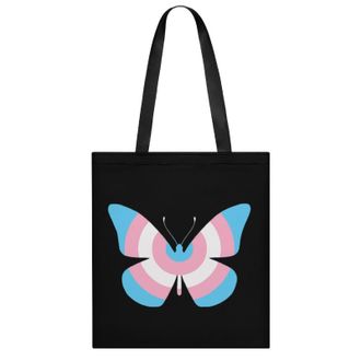 Generic Bigender Flag Butterfly Womens Tote Casual Shopping Bag Lightweight Shoulder Bags Hobos Handbag for Work Travel Daily 35x40cm
