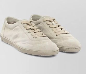Brunello Cucinelli suede paneled low-top sneakers
