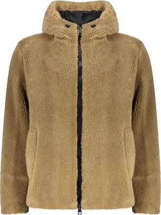 Herno Giacca in pile con cappuccio - Toni neutri
