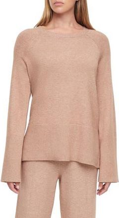Three Dots Ally Raglan Sleeve Sweater in Warm Taupe at Nordstrom Rack, Size X-Large