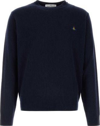 Vivienne Westwood Navy Blue Logo Sweaters