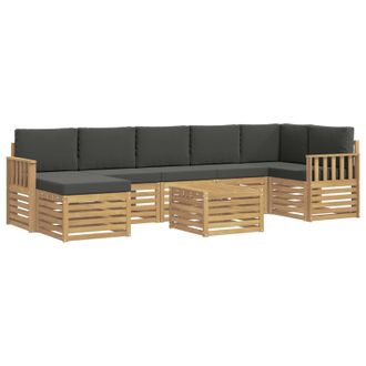 vidaXL Conjunto De Sof&aacute;s De Exterior 8 Pcs Blanco Y Antracita Vidaxl
