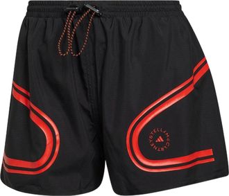 adidas (WMNS) adidas by Stella McCartney TruePace Running Shorts Asia Sizing Black Red HD9118