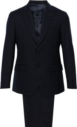 Lardini single-breasted wool suit - men - Wool/Viscose/Cupro - 50 - Blue
