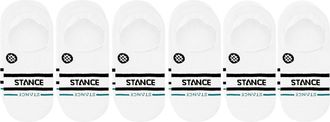 Stance Core 6-Pack Cotton Blend No Show Socks in White at Nordstrom Rack, Size Large