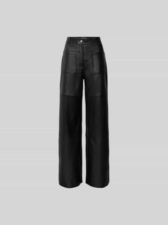 Victoria Beckham Stoffhose in Leder-Optik in Black, Gr&ouml;&szlig;e XS/S