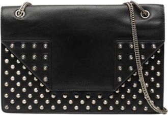 Saint Laurent Pre-owned Cross Body Bags, female, Black, Size: ONE SIZE Pre-owned Leather Shoulder Bag