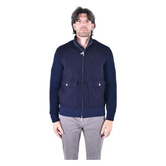 Eleventy Giubbino bimaterico full zip - - Jackets - Uomo - Blu - 3XL